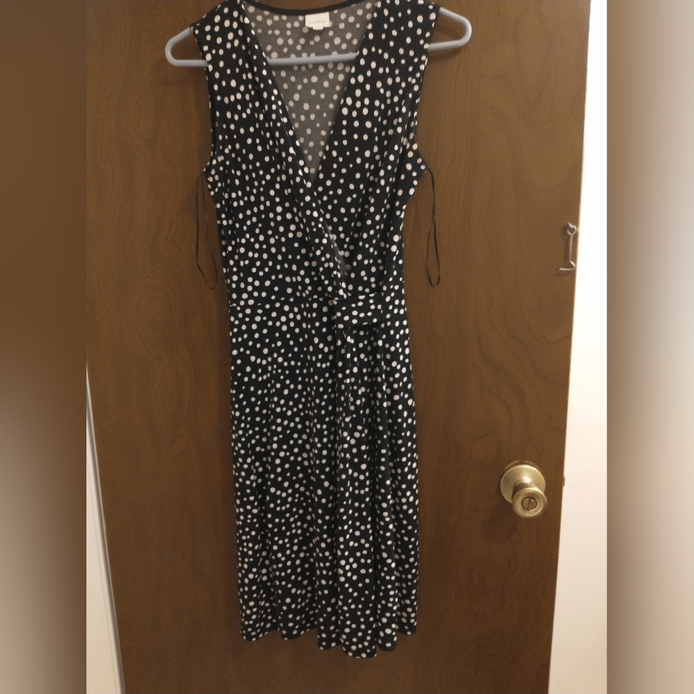 Black and white polka dot dress, Kailegh brand, size small